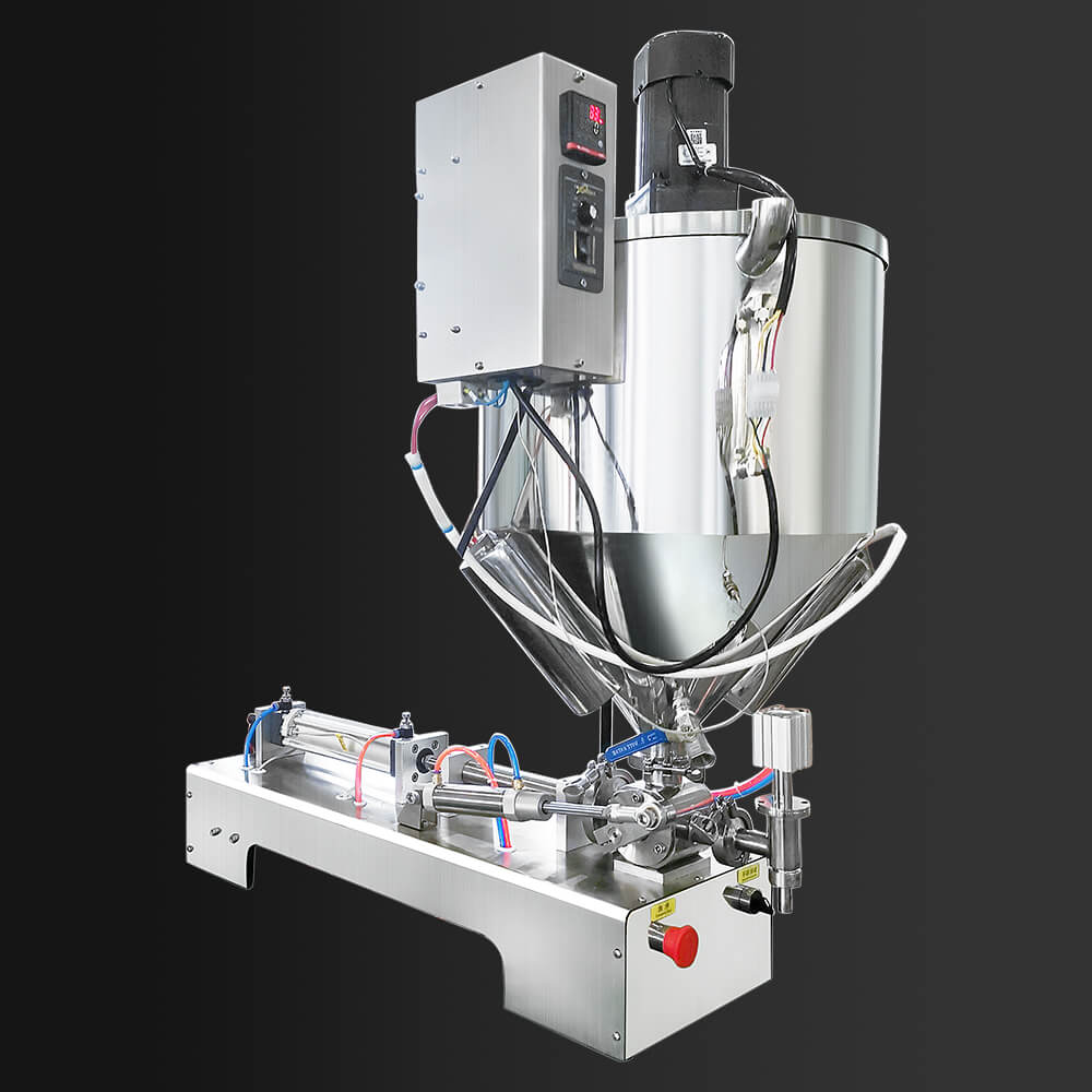hot sale high viscosity heating stirring paste tomato chilli sauce soap filler heating filling machine with mixing hopper